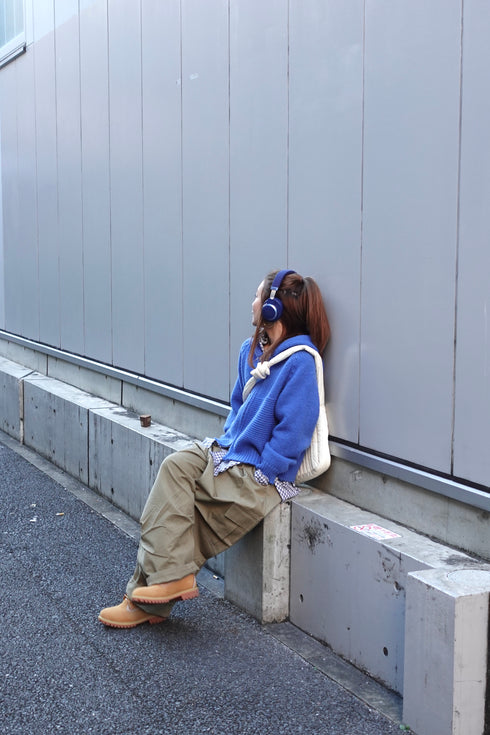 ダブルZIPフーディーニット